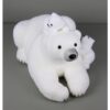 11"Hx18"L WHITE POLAR BEAR WITH CUBS (SMALL)