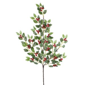 28" GREEN/ RED FOSTERI HOLLY SPRAY