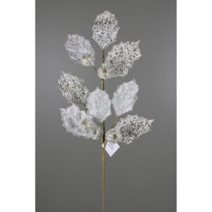 27" PLATINUM BERRY LEAF SPRAY