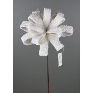 20" IVORY SNOW RIBBON SPRAY