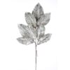 32" FROSTY GREEN/ WHITE SNOW MAGNOLIA LEAF SPRAY