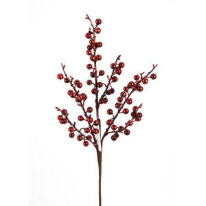 17" WR BURGUNDY METALLIC GLITTER BERRY PICK