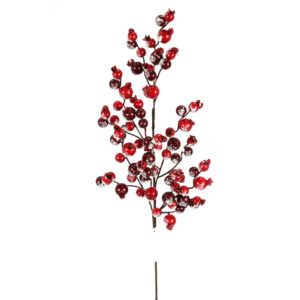 26" RED SNOW BERRY SPRAY