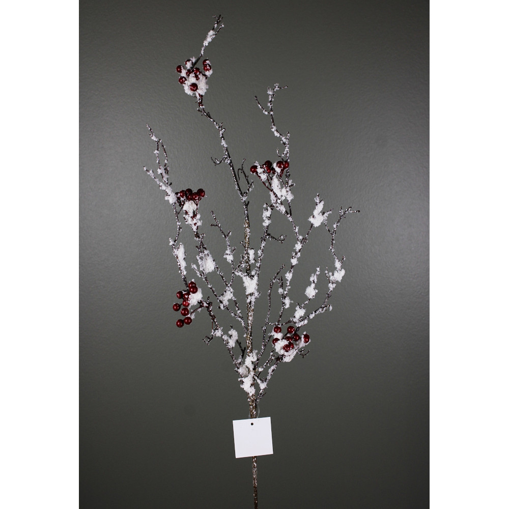 32" SNOW BERRY TWIG SPRAY