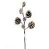 16" FROSTED BROWN/ NATURAL MIXED PINECONE PICK