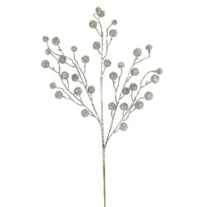 31" PLATINUM GLITTER BALL SPRAY