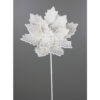 20" IVORY FROSTED POINSETTIA STEM