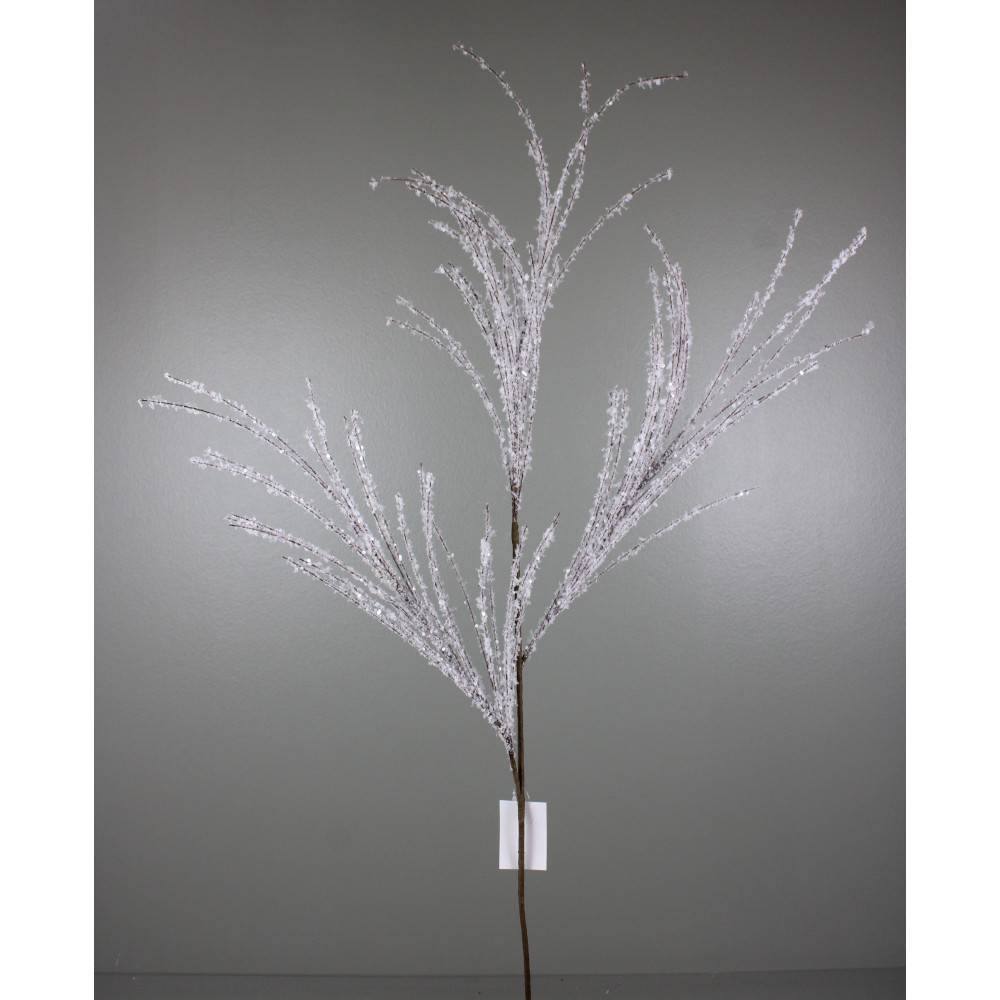 42" NATURAL SNOW WHISPY PINE SPRAY