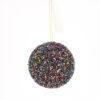 4" BLUE/ MULTI-COLORED EYELASH BALL ORNAMENT