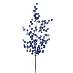 29" METALLIC NAVY BLUE CRABAPPLE SPRAY