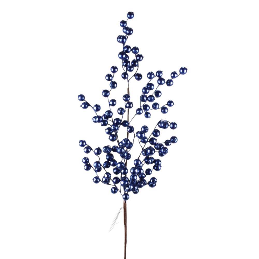 29" METALLIC NAVY BLUE CRABAPPLE SPRAY