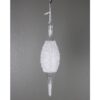 10" CLEAR/ WHITE FROSTED GLASS FINIAL ORNAMENT
