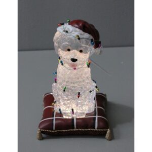 8.5" PUPPY LED LIT SWIRL LANTERN