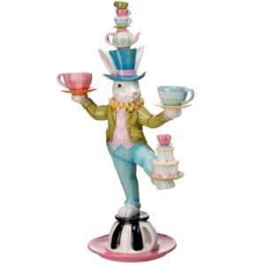 24" RESIN JUGGLING TEACUP BUNNY
