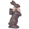 20.5" RESIN STANDING CHOCOLATE BUNNY WITH BASKET