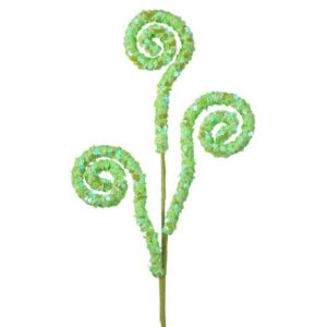 29" SPRING GREEN SEQUIN SPRING CURL SPRAY - SET OF 6